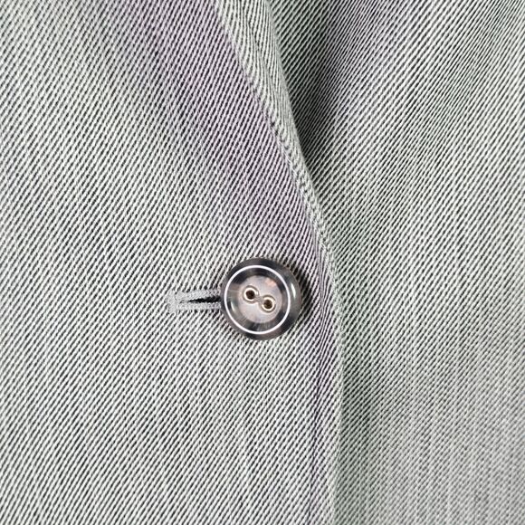 Antonio Melani Light Grey Herringbone Blazer 14 Single Button Career Tailored - Picture 8 of 12